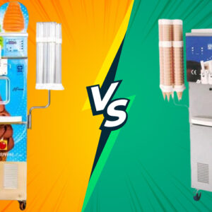 مقایسه دستگاه بستنی قیفی نیکنام مدل دلارام و TM1600